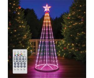 Xmas Haus Rgb Led Festive 150Cm Christmas Star Tree Light Leds With Light Strings & Star Topper, App & Controller, Timer, 50Cm Bas