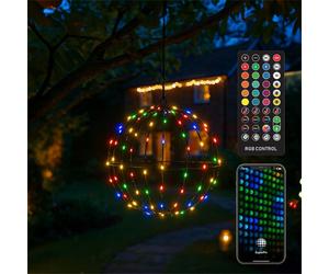 Xmas Haus Rgb Mini Seed Led Multifunction Black Foldable Ball Light