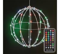 Xmas Haus RGB Mini Seed LED Multifunction White Foldable Ball Light in Black Xmas Haus Black