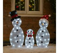 Xmas Haus Set of 3 Festive Snowmen 210 Led