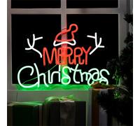 Xmas Haus Silhouette Neon Light 36x40cm USB LED Christmas Decoration Merry Christmas