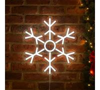 Xmas Haus Silhouette Neon Light 36x40cm USB LED Christmas Decoration Snowflake