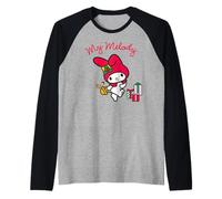 Xmas Hello Kitty Melody Festive Winter Christmas Love Retro Raglan Baseball Tee