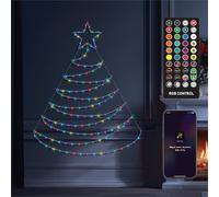 Xmas House 2D Flat Christmas Tree, RGB, App and Remote Control, Indoor or Outdoor, Festive Holiday Decoration