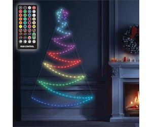 Xmas House 2D Flat Christmas Tree, RGB, App and Remote Control, Indoor or Outdoor, Festive Holiday Decoration
