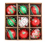 Xmas House Decoration 9pcs Christmas 8cm Christmas Decoration Colorful Tree Hanging Plastic Scene Arrangement Holidays Collectors Gift