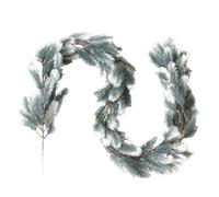 Xmas House Decoration Christmas Tail Grass Rattan Soft Rubber Simulation Green Decoration Door Frame Home Window Hanging Ornament Accessories