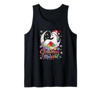 Xmas is Magical Colorful Santa Unicorn Costume Kids Toddler Tank Top