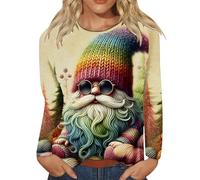 Xmas Jumpers for Women Winter Dresses for Women Uk Christmas Sweatshirt For Women 2024 Cute Xmas 3D Graphic Sweatshirt Funny Gifts Long Sleeve Pullover Tops Ladies Clothes Ladies (Hot Pink, XL)