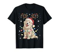 Xmas Light Santa Reindeer Maremma Sheepdog Lover Christmas T-Shirt