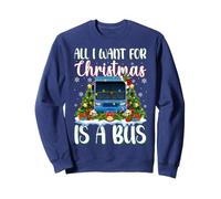 Xmas Lighting Santa All I Want For Christmas Is A Bus Sweatshirt