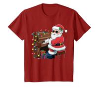 Xmas Lighting Santa Playing Piano Christmas T-Shirt