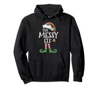 Xmas Messy Elf Matching Family Group Christmas Elf Funny Pullover Hoodie