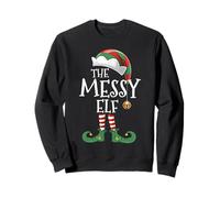 Xmas Messy Elf Matching Family Group Christmas Elf Funny Sweatshirt