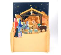 Xmas Nativity of Jesus Scene 3D Pop Up Christmas Greeting Card by Alljoy Cards XPOP011