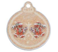 Xmas Novelty & Moving Earrings - Penguin, Snowman, Gingerbread Man - Festive Stud and Drop Earrings (Gingerbread Man H 2.5 cm × W 2 cm × D 0.4 cm)