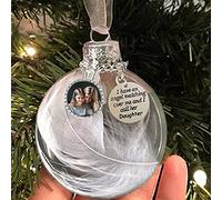 Xmas Ornament 2026 Christmas Ornaments Can Put Photos Angel Feathers A Piece of My Heart Is In Heavens Memorial Christmas's Party Ornament