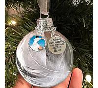 Xmas Ornament 2026 Christmas Ornaments Can Put Photos Angel Feathers A Piece of My Heart Is In Heavens Memorial Christmas's Party Ornament