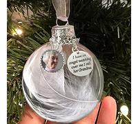 Xmas Ornament 2026 Christmas Ornaments Can Put Photos Angel Feathers A Piece of My Heart Is In Heavens Memorial Christmas's Party Ornament