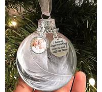 Xmas Ornament 2026 Christmas Ornaments Can Put Photos Angel Feathers A Piece of My Heart Is In Heavens Memorial Christmas's Party Ornament