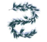 Xmas Ornament Decorations Artificial Simulation Dog - tailed Needles Rattan 1.8 Meters White and Green Christmas Rattan Home Shopping Mall Decoration Window Arrangement