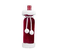 Xmas Ornaments 1/2pcs Christmas Wine Bottle Covers with Santa Hats,Tableware for Dining Room Decor, Holiday Table wine bottle cover bags Christmas Décor(Red 1pc)