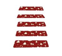 Xmas Ornaments Decorations 1pc Border Christmas Stair Step Mats Indoor Duplex Stair Foot Mats Entrance Door Steps Slip Holidays Collectors Gift