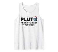 Xmas Pluto Never Forget Funny Retro Holiday X-Mas Astronomy Tank Top