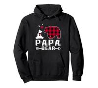 Xmas Red Plaid Buffalo Dad Daddy Papa Bear Pullover Hoodie