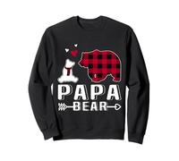 Xmas Red Plaid Buffalo Dad Daddy Papa Bear Sweatshirt