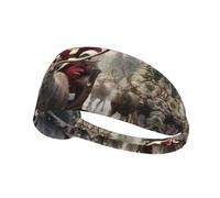 Xmas Santa Claus Printing Double-Sided,Unisex Elastic Sports Headband,Ideal As A Gift for Sports-Loving Friends,Family