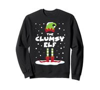 Xmas Snow Funny Clumsy Elf Matching Family Christmas Party Sweatshirt