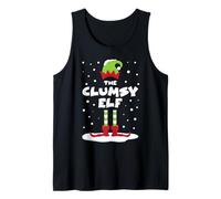 Xmas Snow Funny Clumsy Elf Matching Family Christmas Party Tank Top