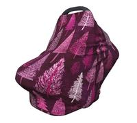 Xmas Snowflakes Nursing Cover 360° Full Coverage Christmas Tree Stretch Scarf for Breastfeeding and Car Seat Cover Fit for Most Pushchairs and Prams