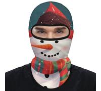Xmas Snowman Face Mask Balaclava Cooling Neck Gaiter Windproof Full Face Cover Protection Scarf Unisex for Motorcycle Bike Hunting Outdoor Sport Cycling Cap White, White, One size