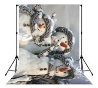 Xmas Snowman Print Backdrop For Photoshoot, Photo Backdrop Background Curtain For Photography Portraits(No Stand)