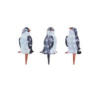 Xmas Tree Baubles Light Light Up Penguin Christmas Decoration Garden Luminescent Decoration Acrylic 3PC (requires Assembly) for Christmas Tree Party Home Office Decor