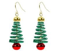 Xmas Tree Bells Dangle Earrings for Women Red Balls Jingle Fashion Green Wreath Charms Statement Christmas Earrings Drop Hook Dangling Hypoallergenic Christmas Party Jewellery Gifts