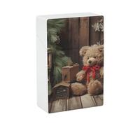 Xmas Tree Branch Bear Doll Cigarette Case 85mm King Size, Crushproof Plastic Cigarette Box Holder for Men Women Cigar Protective Cover Waterproof Cigarettes Holder 20 Capacity