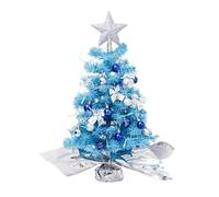 Xmas Tree Christmas Tree with Lights Blue Small Artificial Tabletop Xmas Decor Holiday Decoration for Home Office Party Christmas trees(Without Light,60cm)