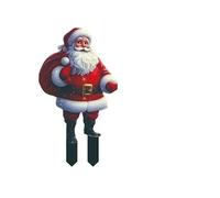 Xmas Tree Decor Santa Claus Garden Indoor and Outdoor Acrylic Decorative and Wear Pendant with Gift Carrying Ornament for Window
