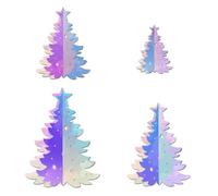 Xmas Tree Decoration Christmas Colorful Acrylic Christmas Tree Festival Decoration Mirror Ornament Gift Tabletop Elephant Presents
