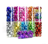 Xmas Tree Decorations 24PCS Shatterproof Baubles in Mixed Colors for Holiday Cheer (Color)