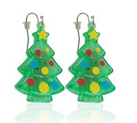 Xmas Tree Flashing Light Up Earrings, Christmas Party Favors, Festive Hook Earring Gift, Jewelry Making Fun, Flashing Christmas Earrings