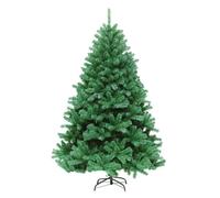 Xmas Tree Green Artificial Christmas Tree, Hinged Unlit Full Xmas Pine Tree W Metal Stand, For Indoor Home Office Holiday Decoration Christmas trees(210cm)