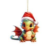 Xmas Tree Hanging Pendant Acrylic Cute Dinosaur Baby Ornament (01)