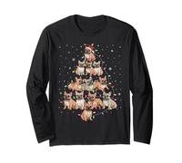 Xmas Tree Lights Decor Santa French Bulldog Christmas Tree Long Sleeve T-Shirt