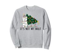 Xmas Tree Lights It Is Not My Fault Westie Dog Christmas Sweatshirt