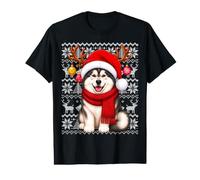 Xmas Ugly Sweaters Festive Alaskan Malamute Dog Christmas Value Graphic T-Shirt