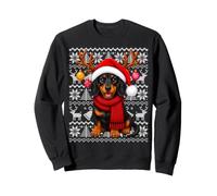 Xmas Ugly Sweaters Festive Santa Dachshund Dog Christmas Sweatshirt